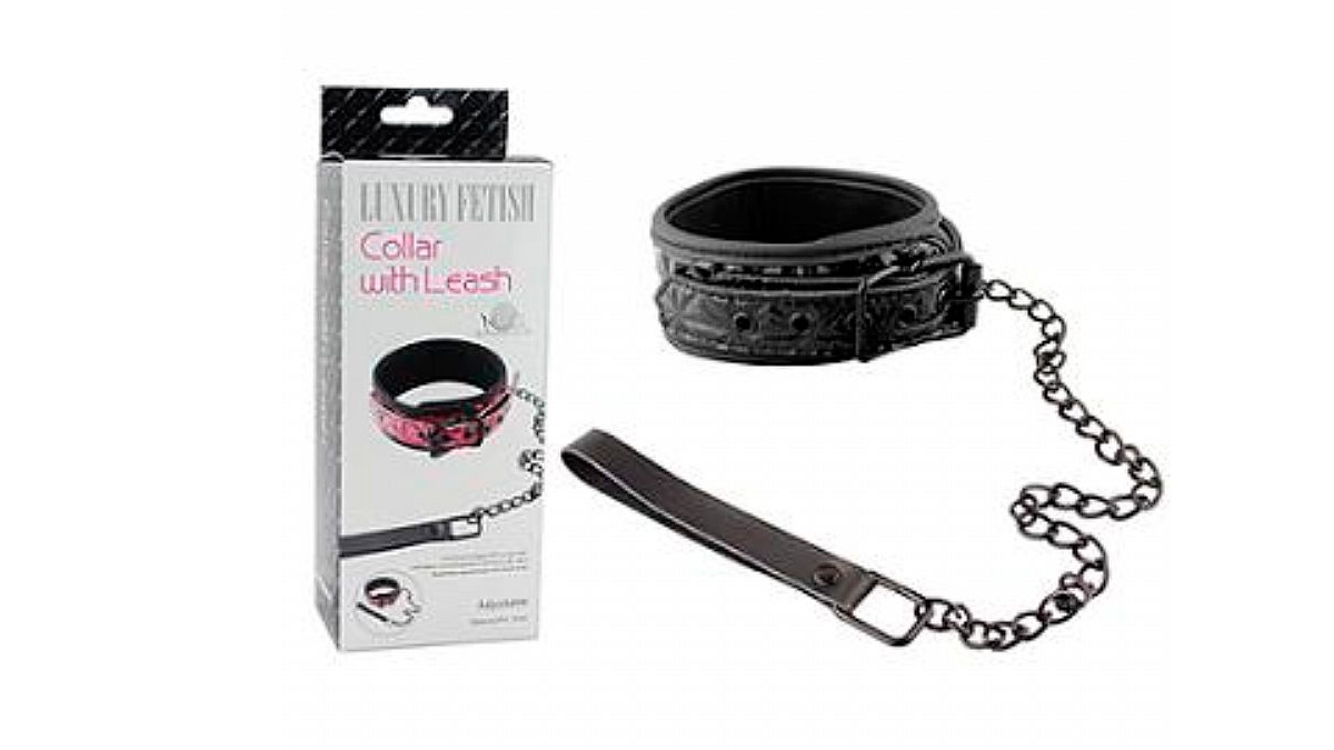 Luxury Fetish - Coleira com Guia 30 cm