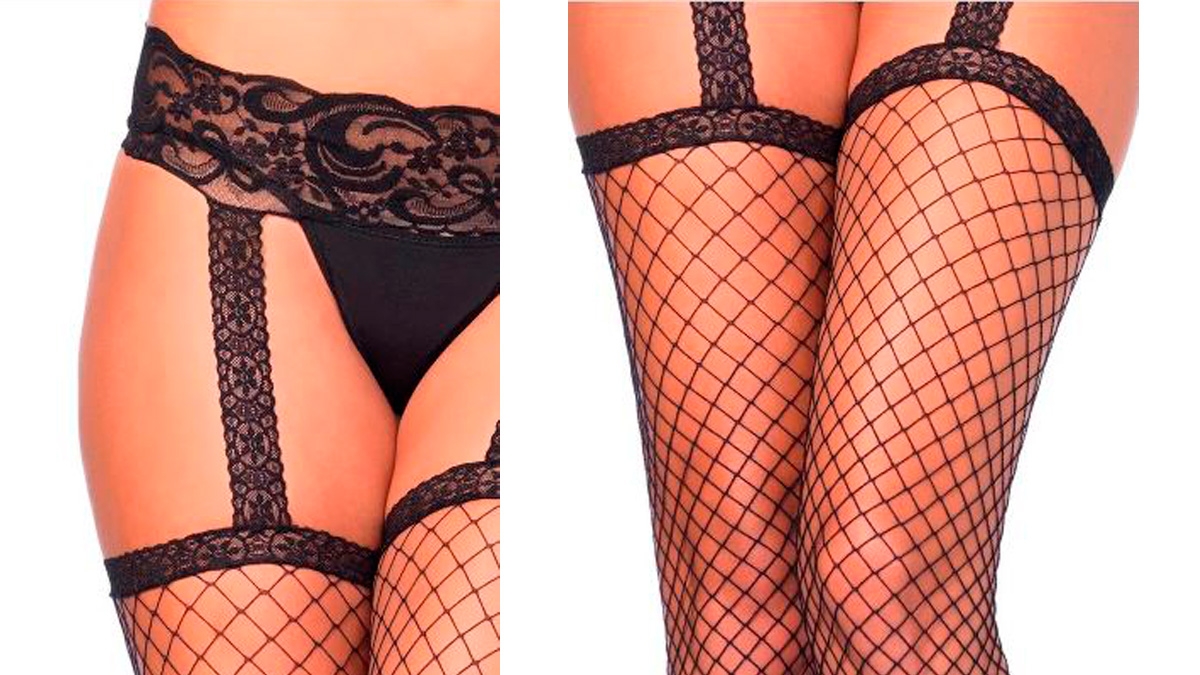 Meia 7/8 com Cinta Liga Leg Avenue 