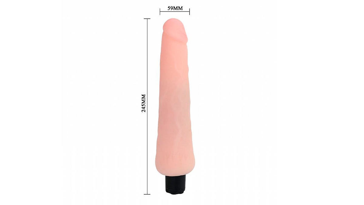 Pênis em CyberSkin com Vibro - 21 x 4,5 cm