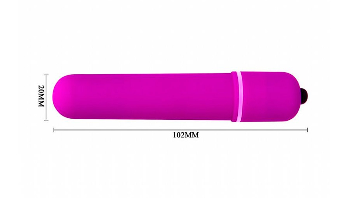 Power Bullet Aveludado com 10 Vibrações - 9 cm - Baile