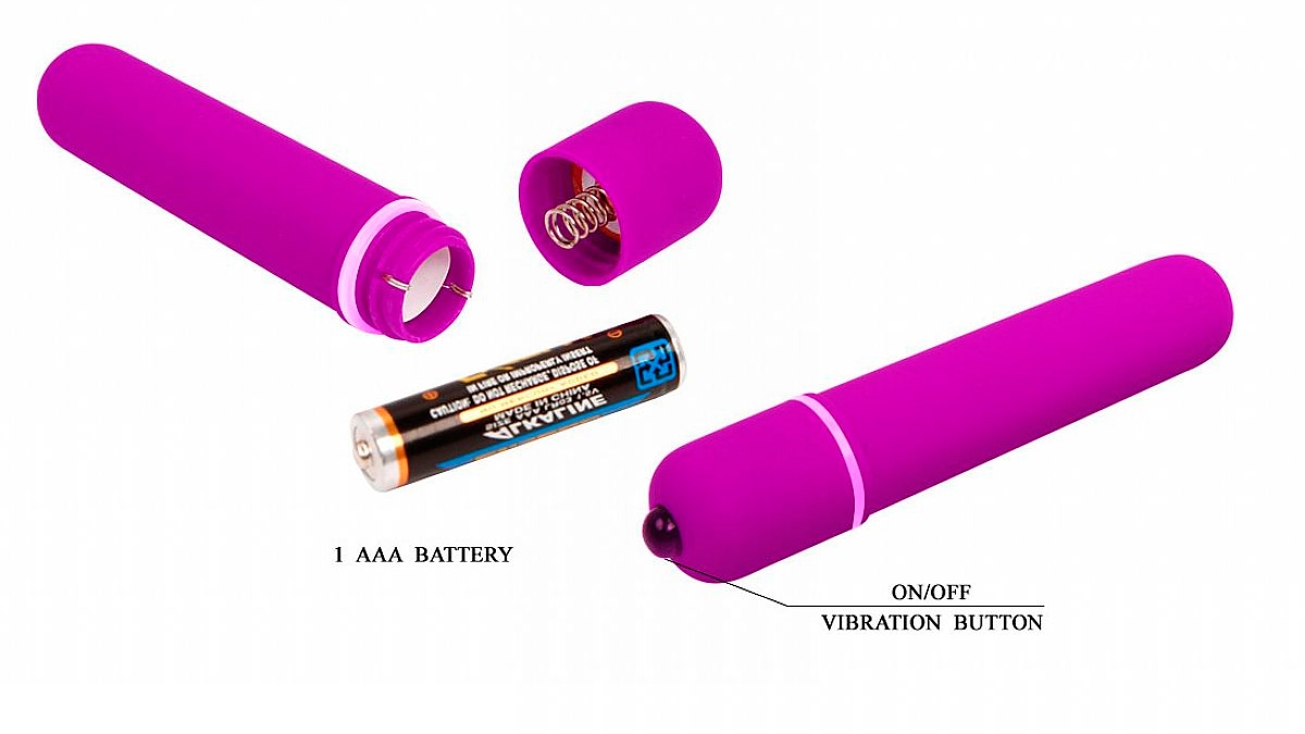 Power Bullet Aveludado com 10 Vibrações - 9 cm - Baile