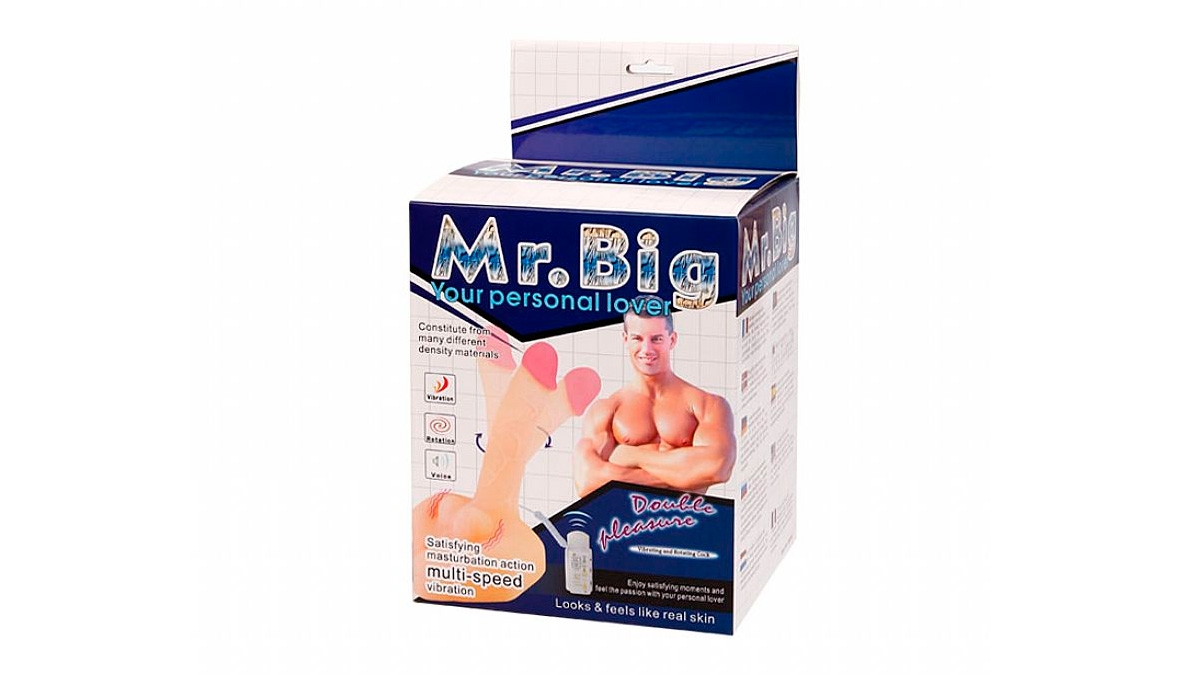 Pênis Rotativo CyberSkin Mr. Big com Vbração - 21cm